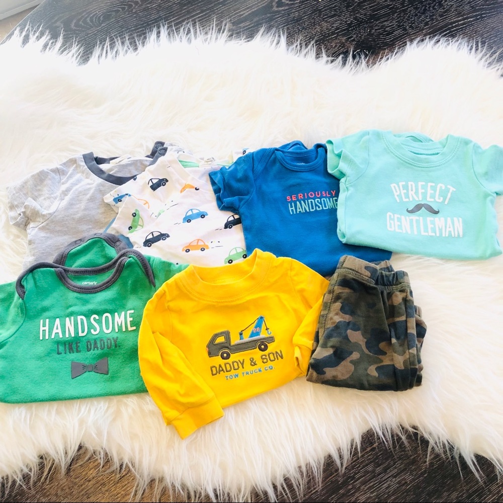 Carters boys 6 month baby onesies